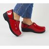 Sanita PROFESSIONAL Patent Leather Women's Closed Back Clog in Red, Size 5.5-6, PR 457406W-004-37